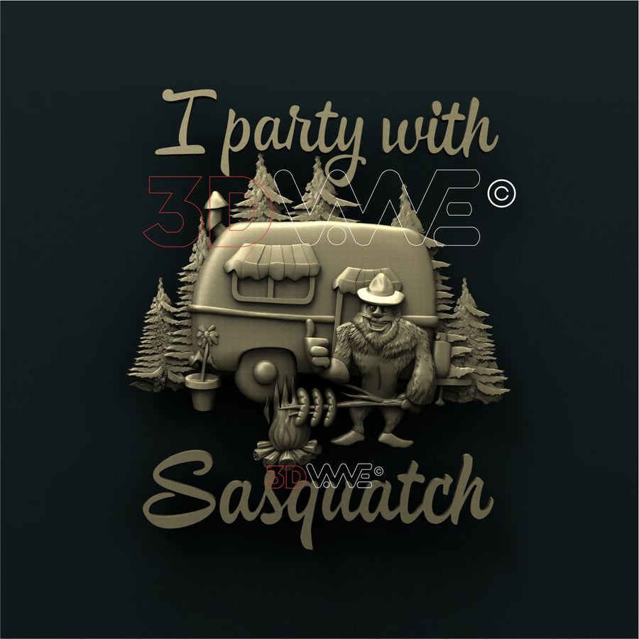 SASQUATCH CAMPING SIGN 3DWave