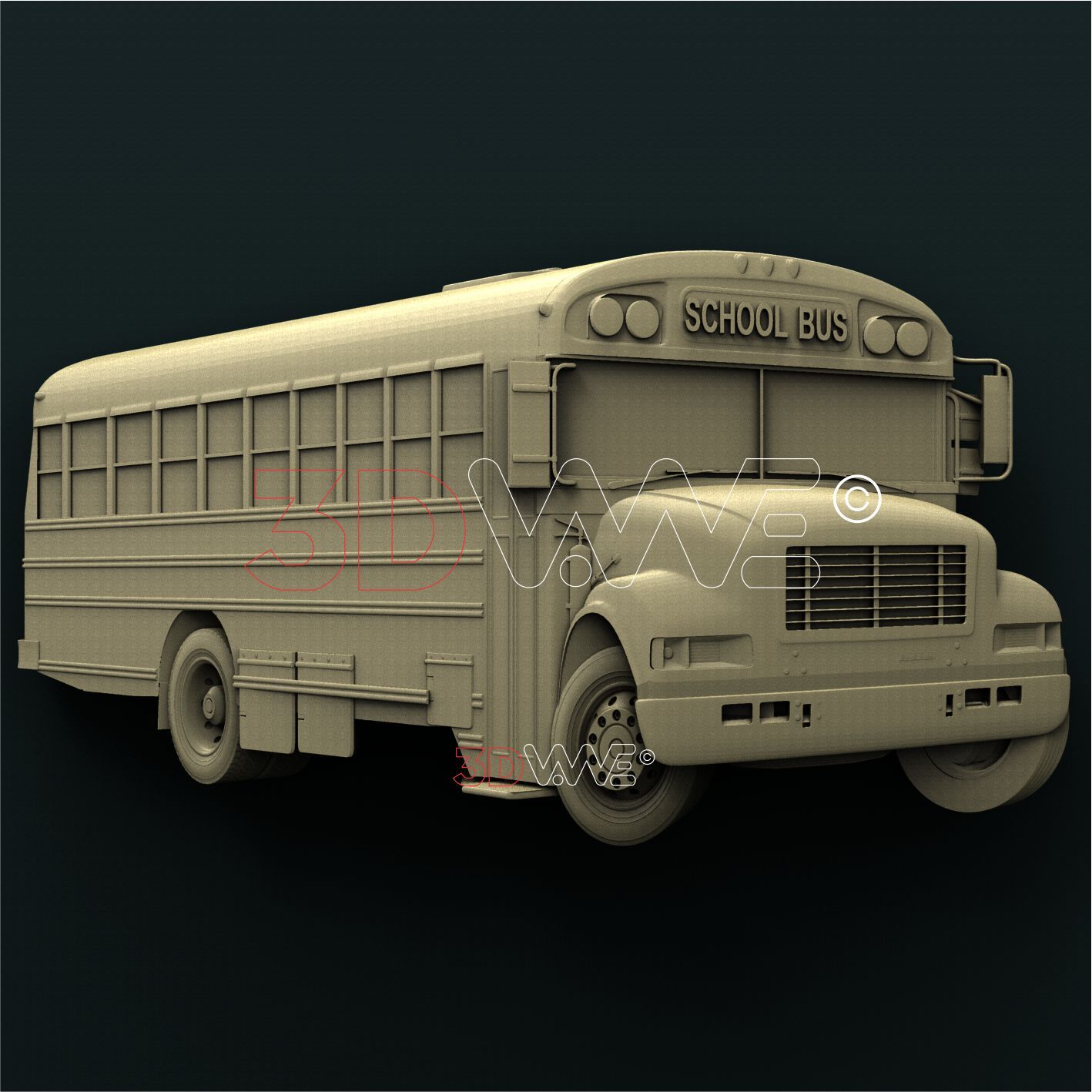 SCHOOL BUS 3D STL 3DWave