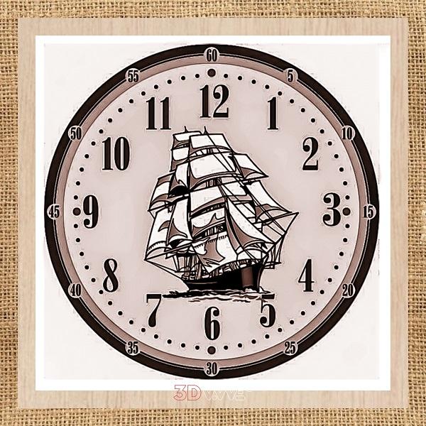 SEA CLOCK pyroprinter and laser-ready file 3DWave.us