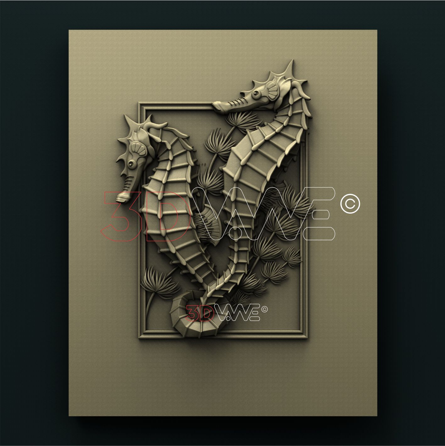 SEA HORSES 3D STL 3DWave