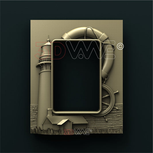 SEA PICTURE FRAME 3D STL 3DWave