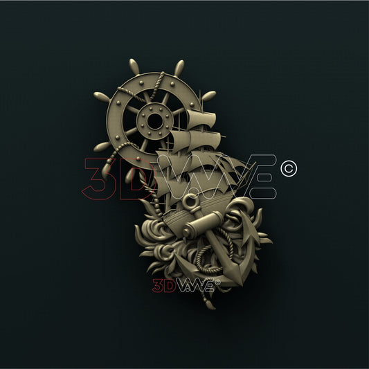 SEA SCENE 3D STL 3DWave
