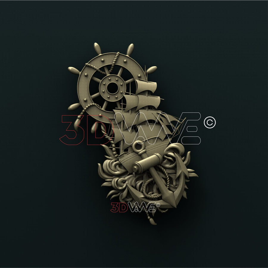 SEA SCENE 3D STL 3DWave