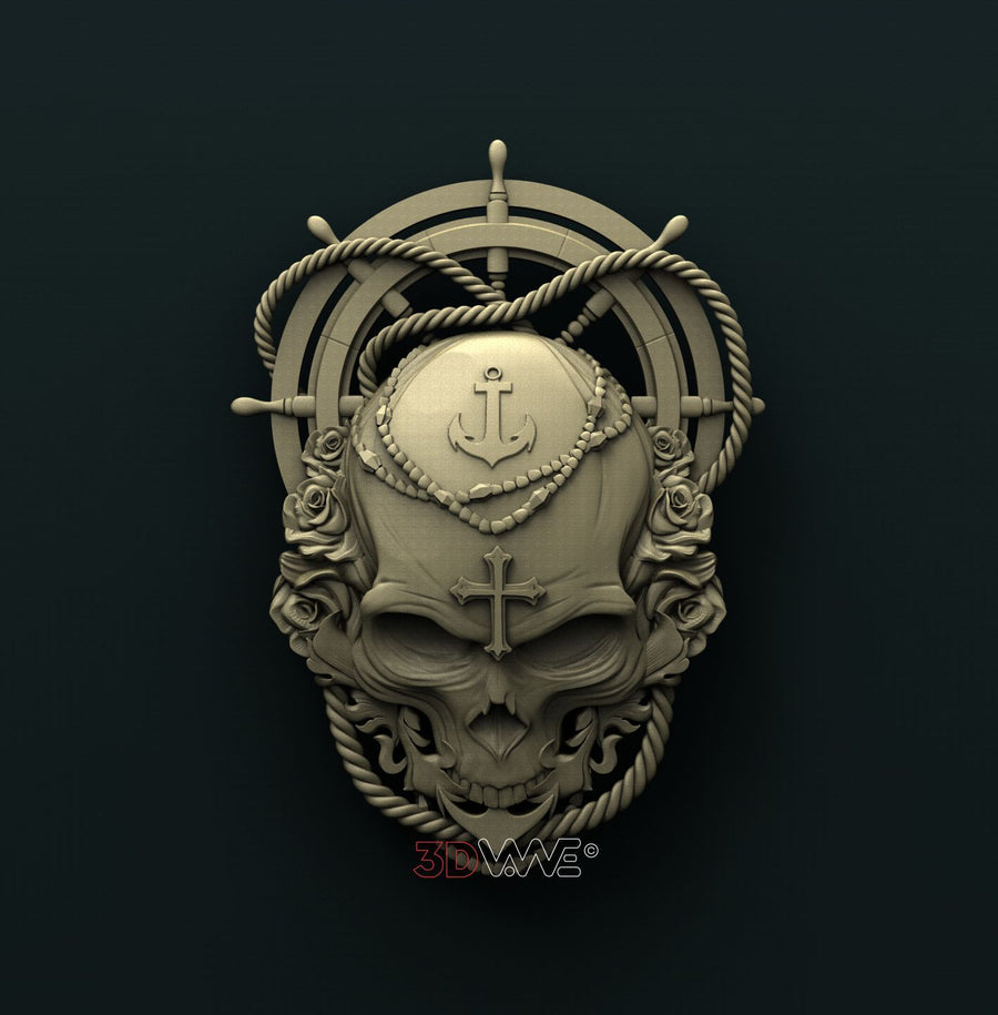 SEA SKULL 3D STL 3DWave