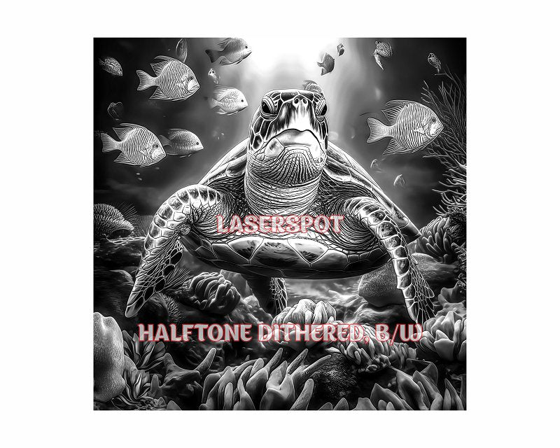 Sea turtle 3d illusion & laser-ready files - 3DWave.us