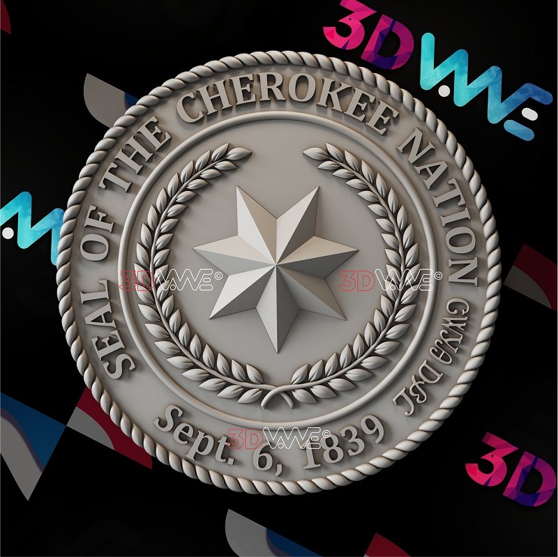 SEAL OF THE CHEROKEE NATION 3d stl 3DWave