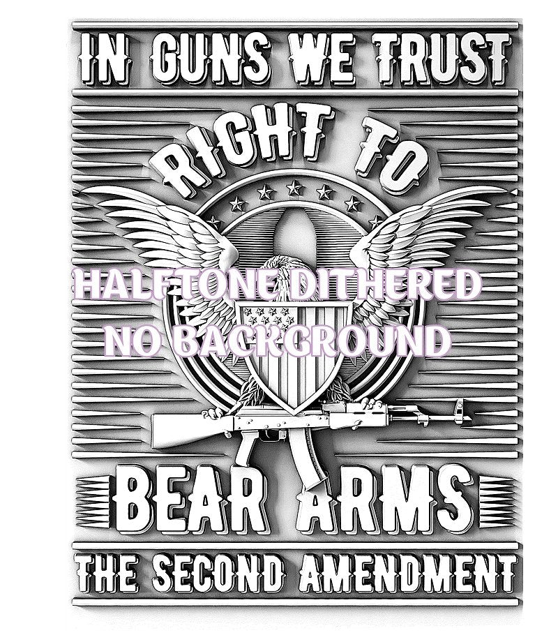 SECOND AMENDMENT 3d illusion & laser - ready file 3DWave.us