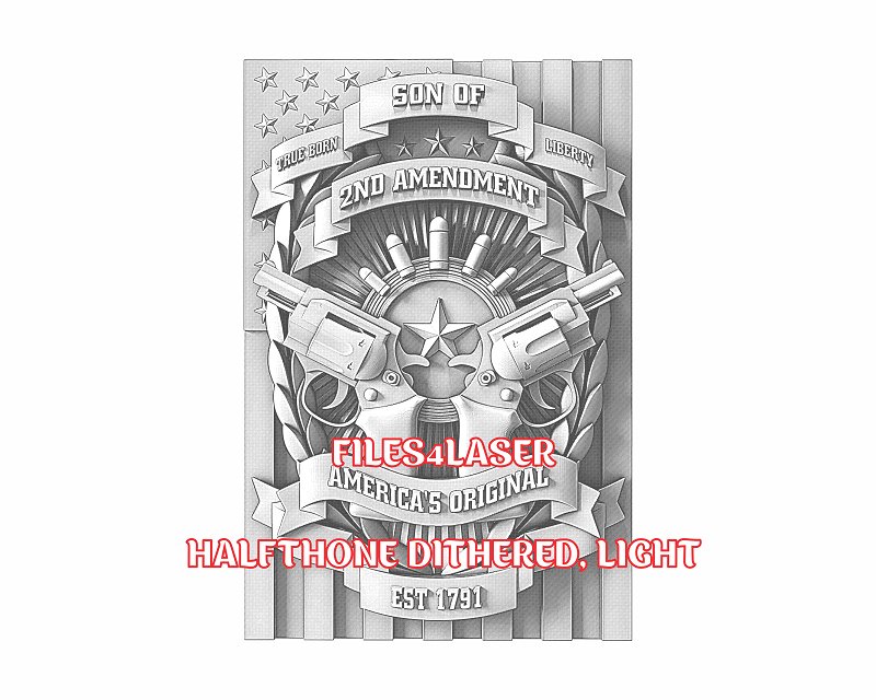 Second amendment 3d illusion & laser-ready files - 3DWave.us