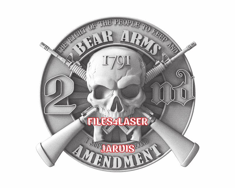 Second amendment 3d illusion & laser-ready files - 3DWave.us