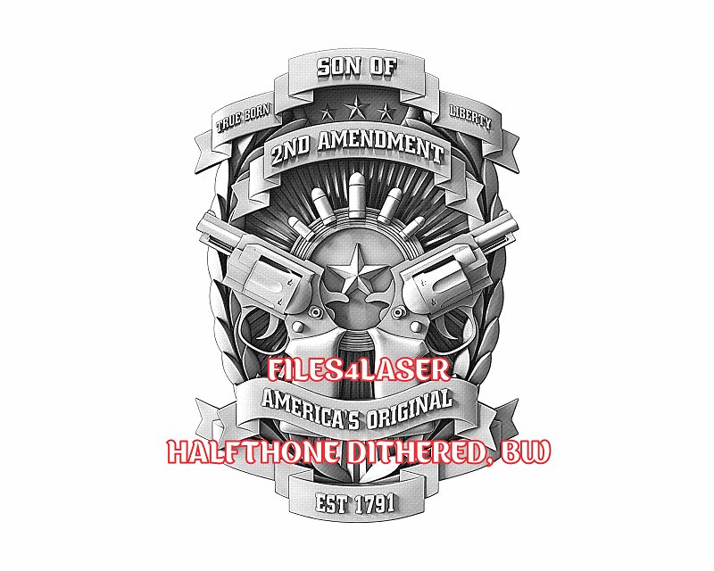 Second amendment 3d illusion & laser-ready files - 3DWave.us