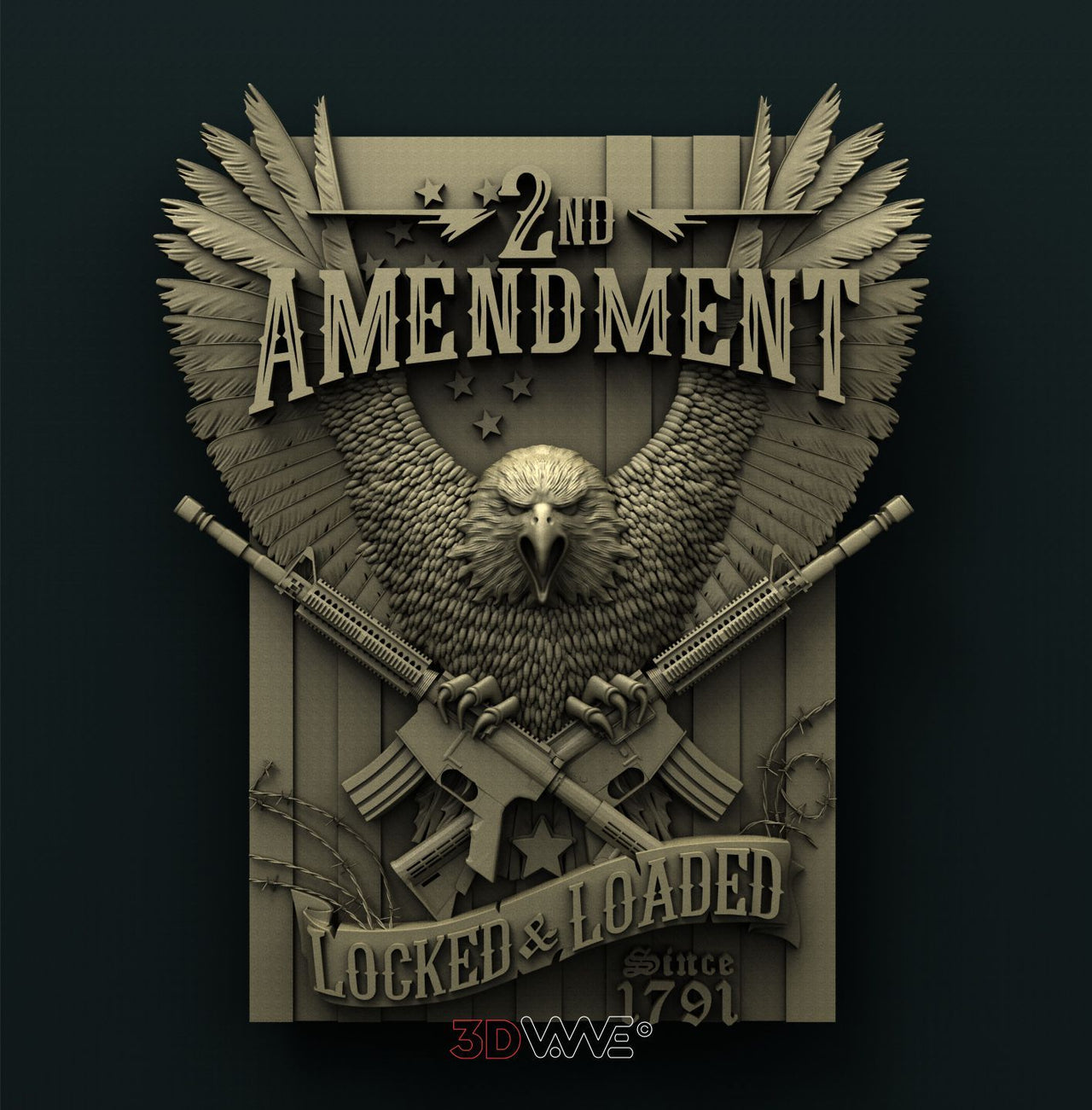 SECOND AMENDMENT 3D STL 3DWave