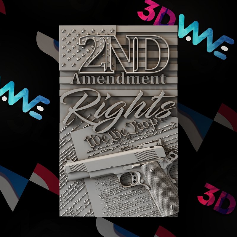 Second Amendment 3d stl - 3DWave.us
