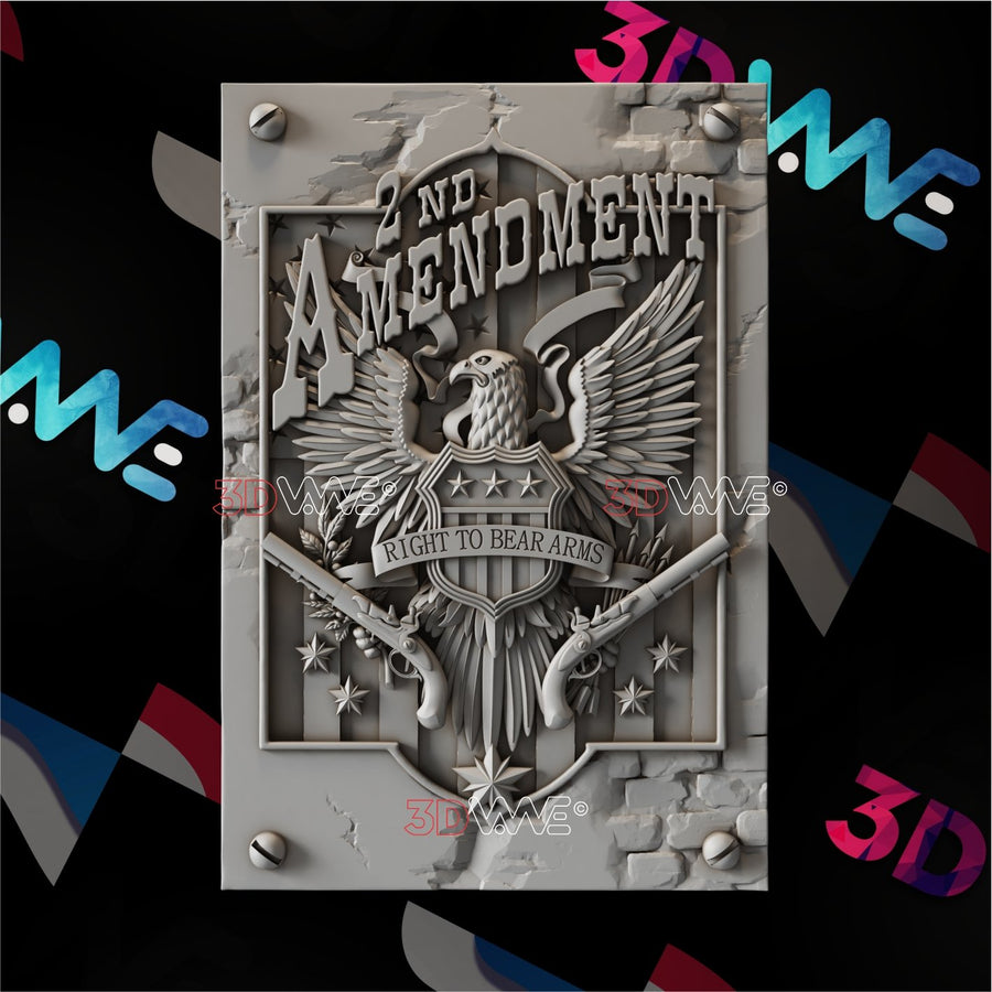 SECOND AMENDMENT 3d stl 3DWave.us