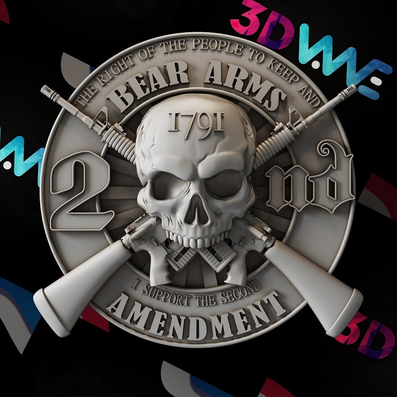 Second Amendment 3d stl - 3DWave.us