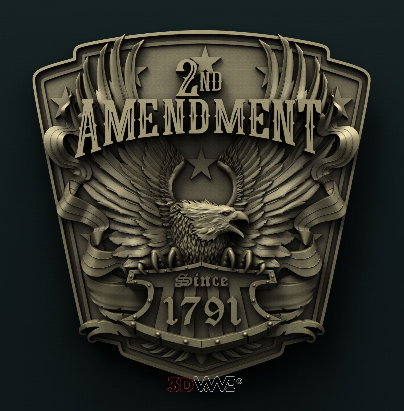 SECOND AMENDMENT 3D STL 3DWave