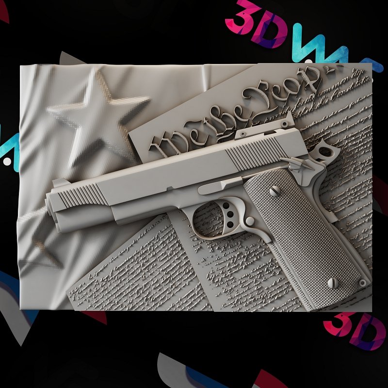 Second Amendment 3d stl - 3DWave.us