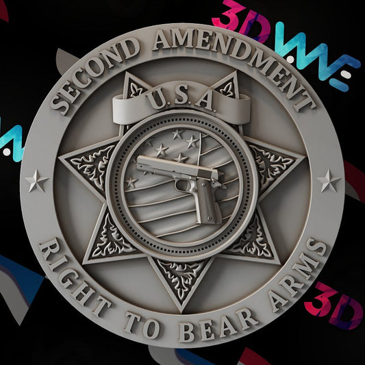 Second amendment 3d stl - 3DWave.us
