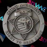 Thumbnail for Second amendment 3d stl - 3DWave.us