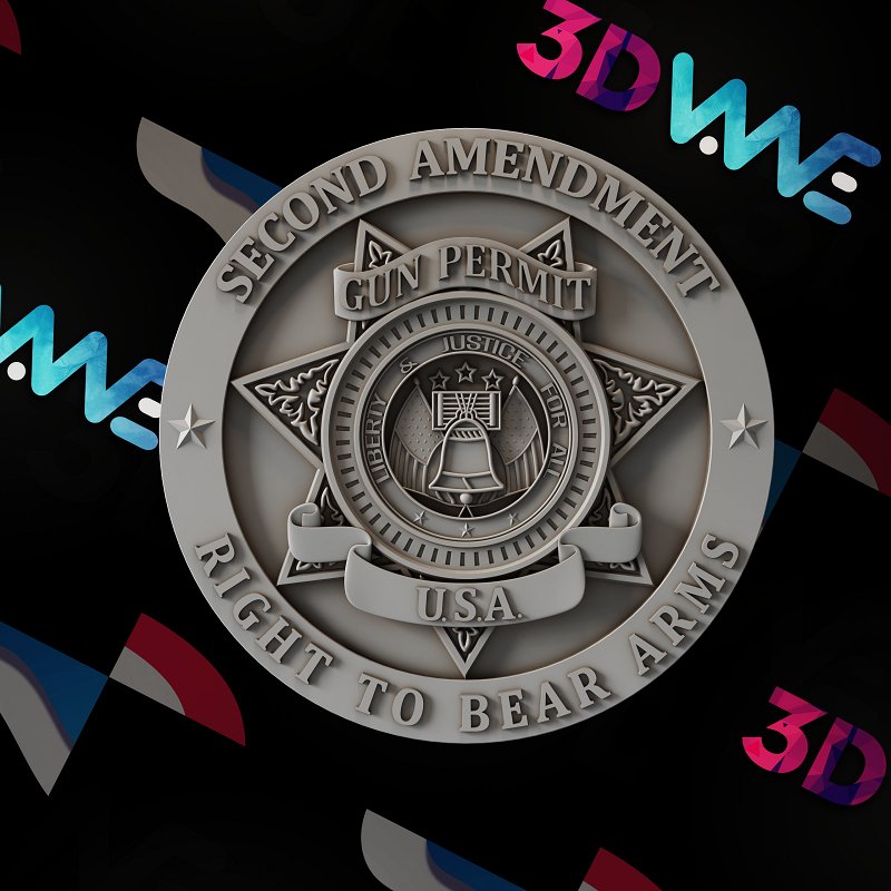 Second amendment 3d stl - 3DWave.us