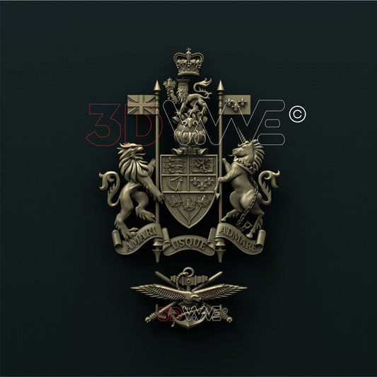 SENIOR APPOINTMENT CHIEF WARRANT OFFICER, CANADIAN ROYAL ARMY 3D STL 3DWave