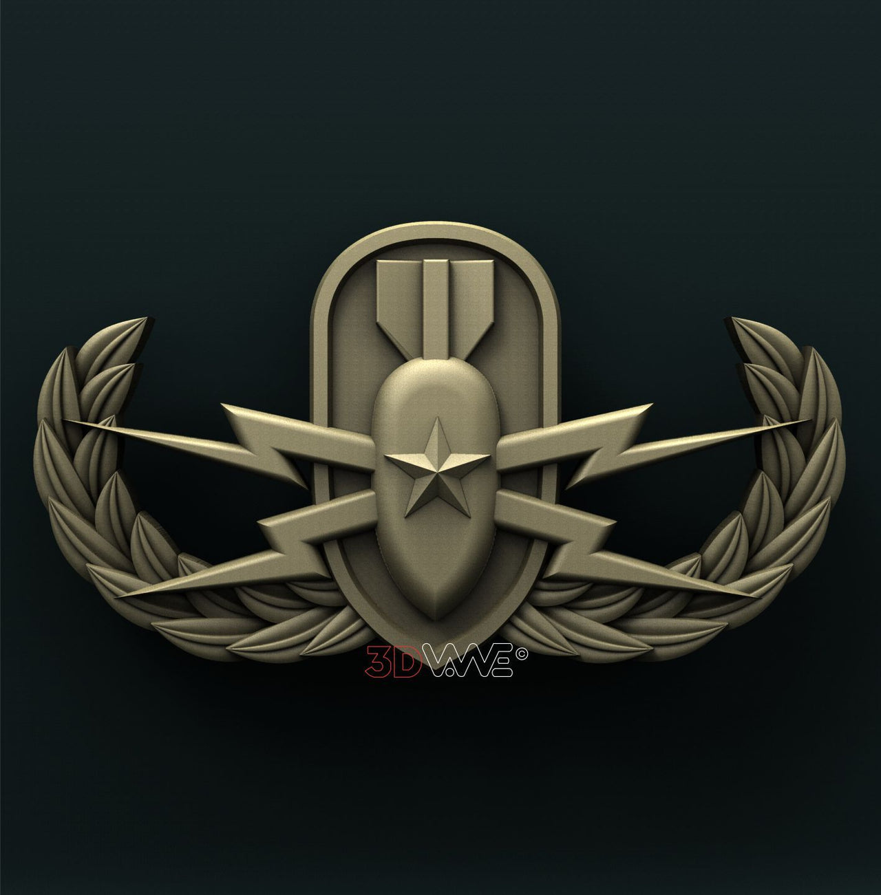 SENIOR EXPLOSIVE ORDNANCE DISPOSAL BADGE 3D STL 3DWave