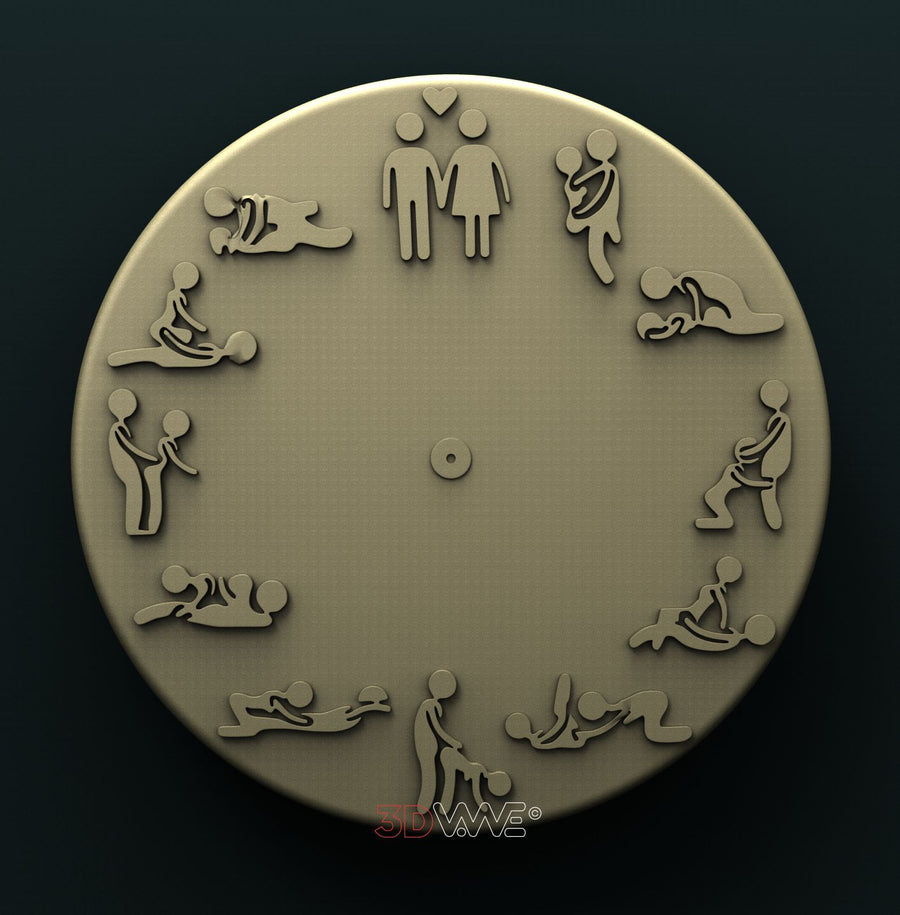 SEX WALL CLOCK 3D STL 3DWave