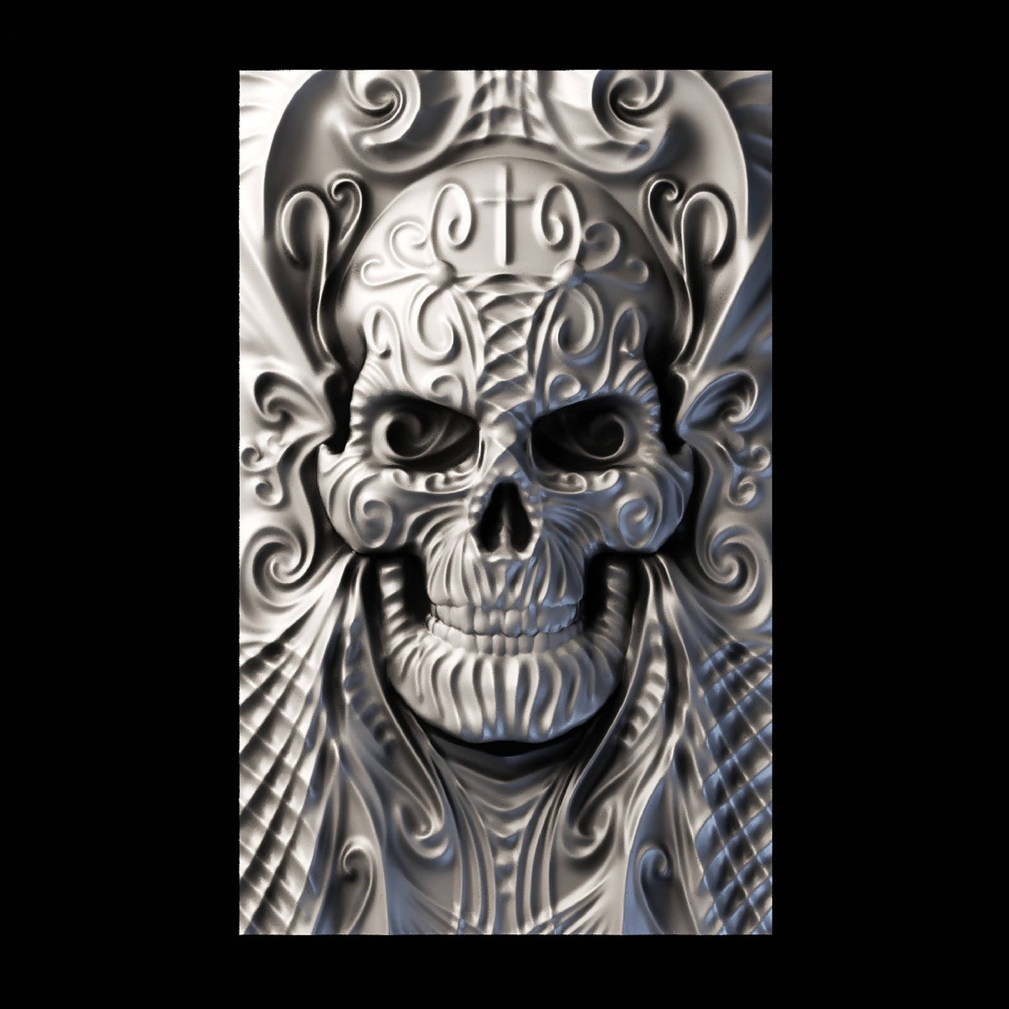 Skull pano 3d stl Robert