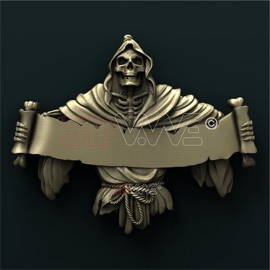 SKULL SIGN 3D STL 3DWave