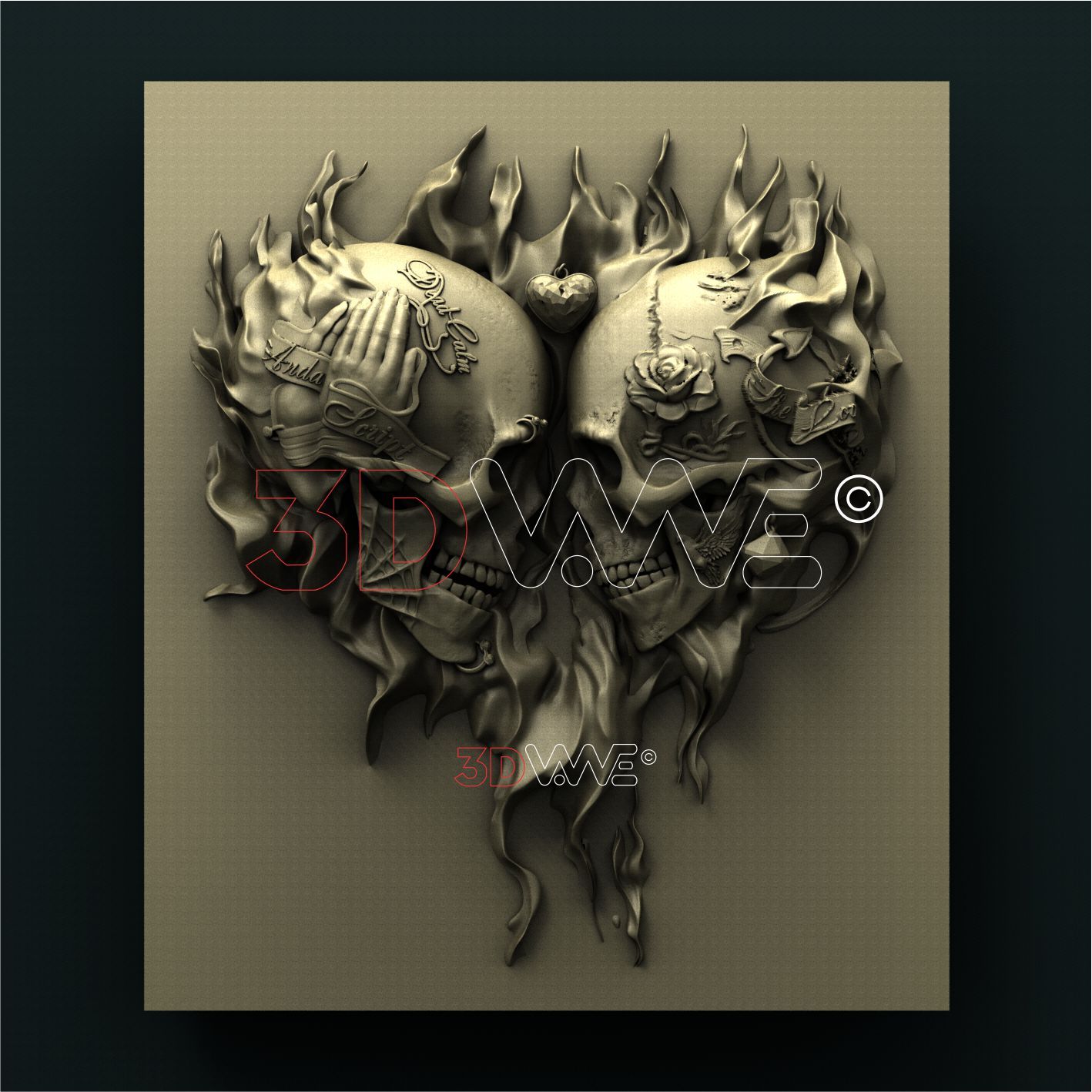 SKULLS 3D STL 3DWave