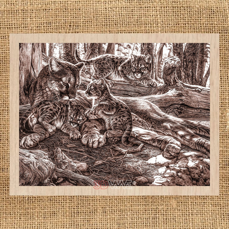 SNOW LEOPARDS pyroprinter and laser-ready files 3DWave.us