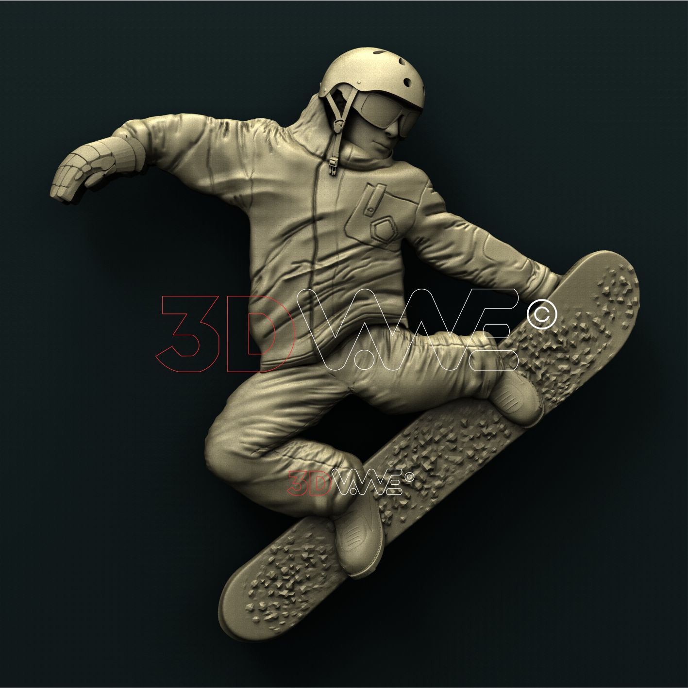 SNOWBOARD 3D STL 3DWave