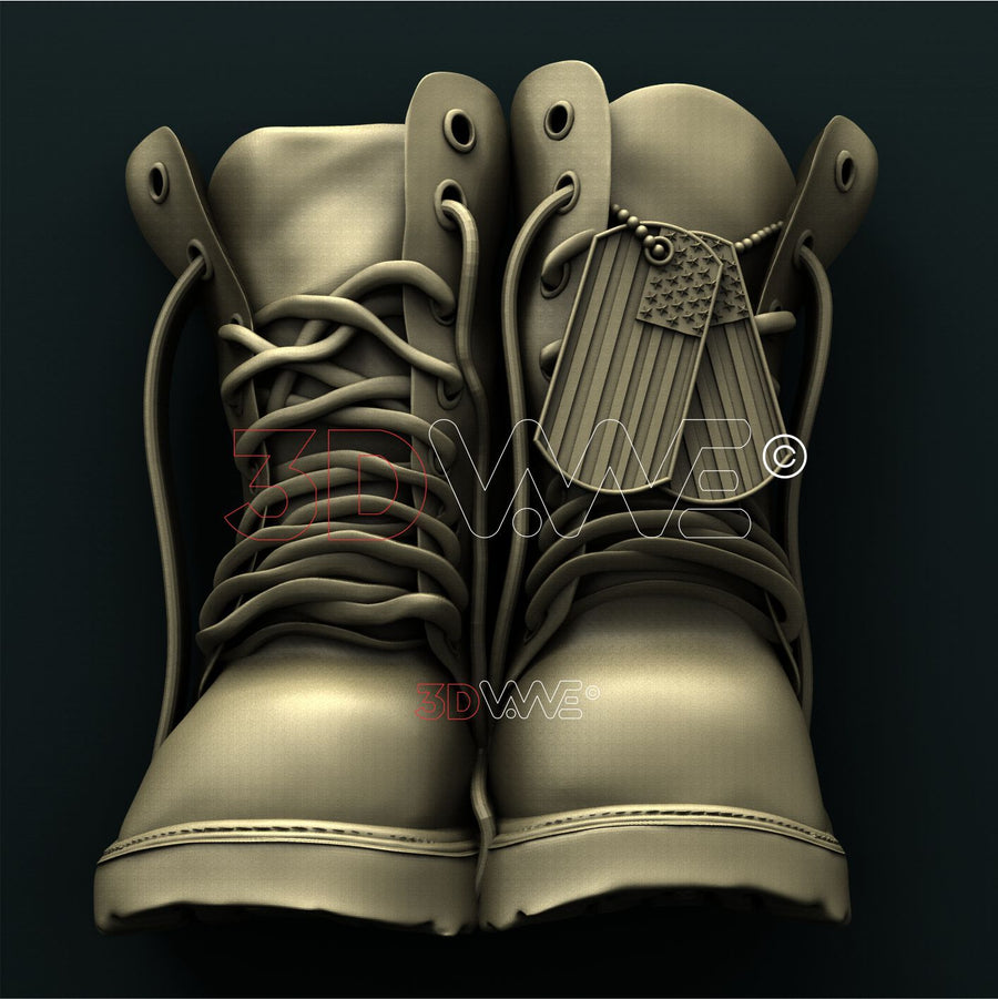 SOLDIER BOOTS 3D STL 3DWave