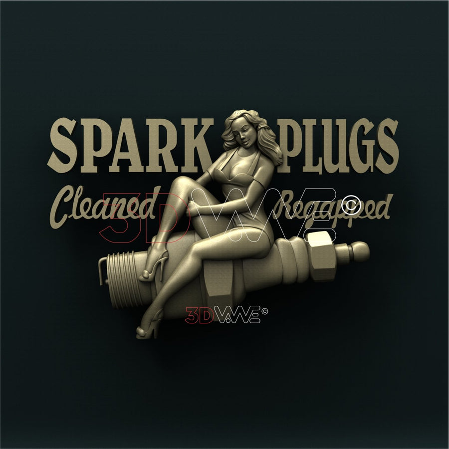 SPARK PLUG GIRL 3D STL 3DWave