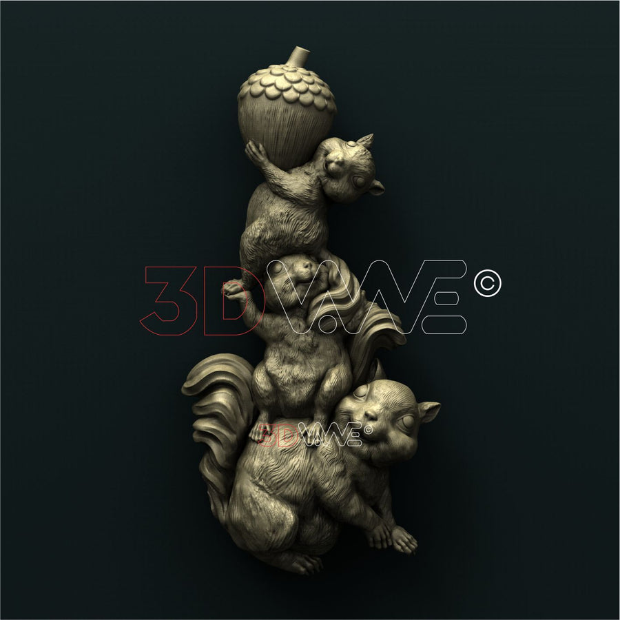 SQUIRRELS 3D STL 3DWave