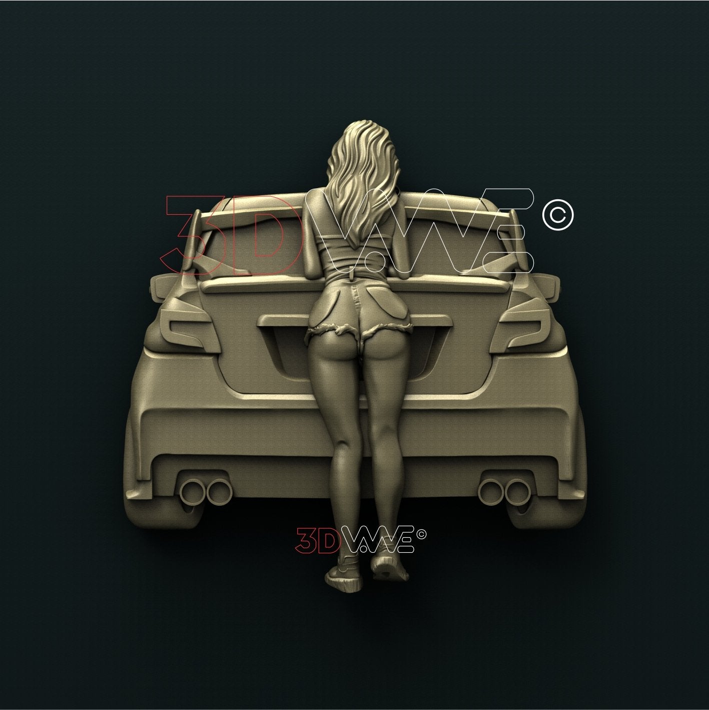 STREET RACING GIRL 3D STL 3DWave