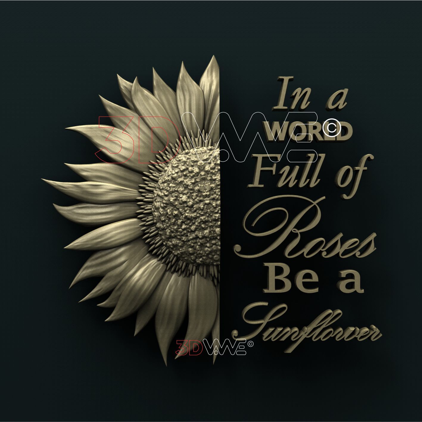 SUNFLOWER 3D STL 3DWave