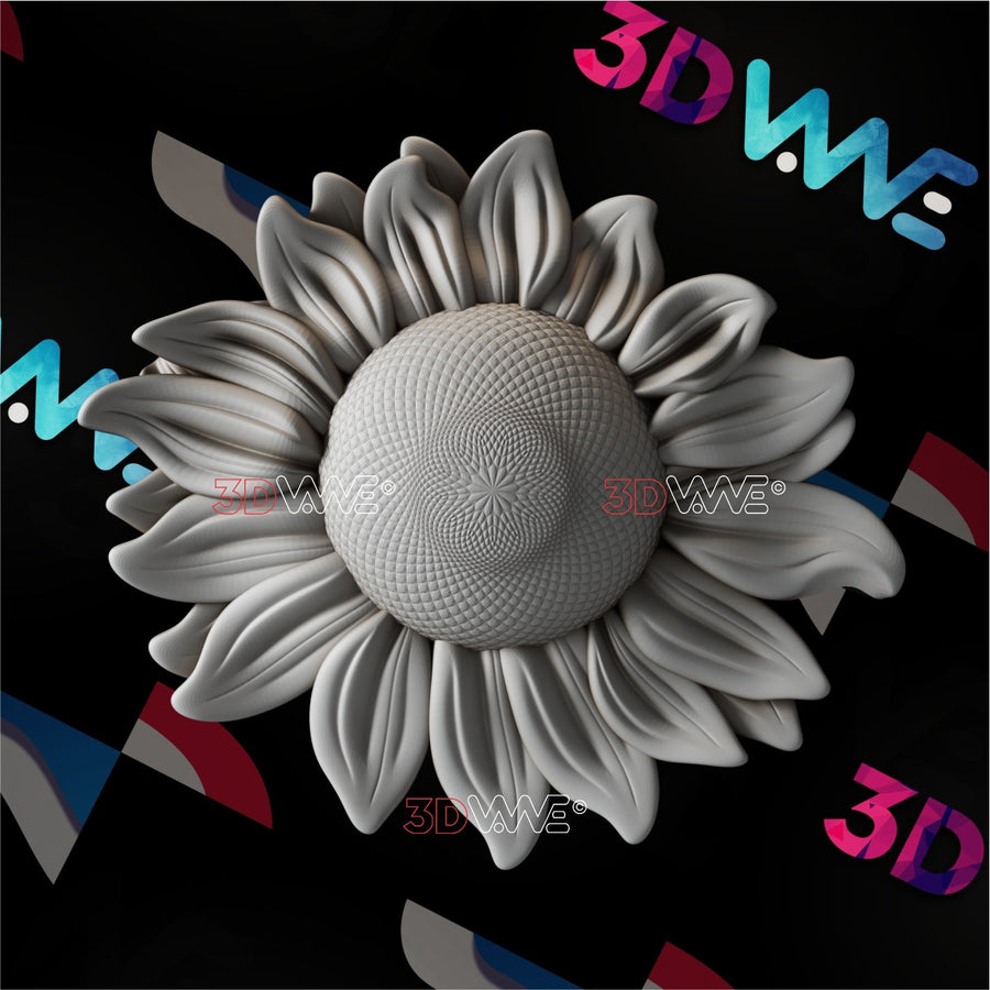 SUNFLOWER 3d stl 3DWave.us