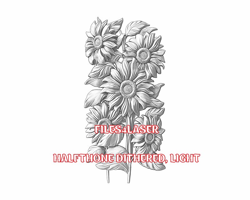 Sunflowers 3d illusion & laser-ready files - 3DWave.us
