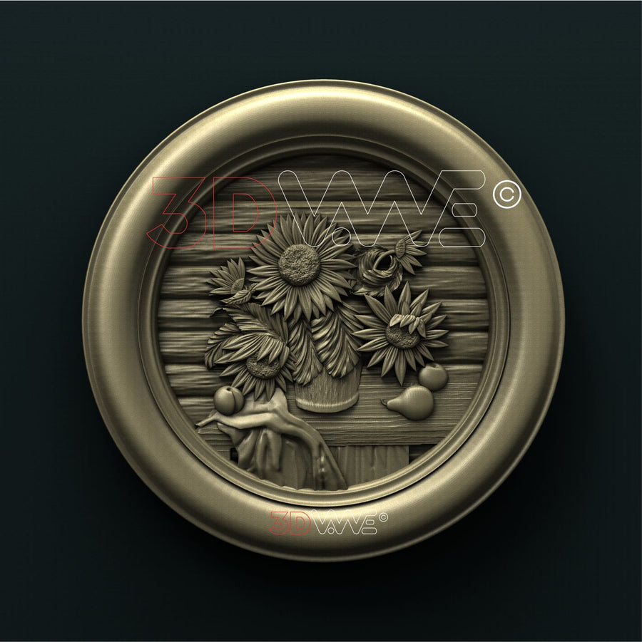 SUNFLOWERS 3D STL 3DWave