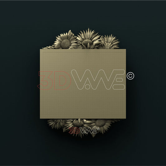 SUNFLOWERS SIGN 3D STL 3DWave