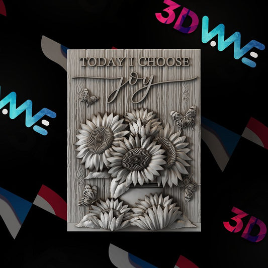 Sunflowers Sign 3d stl - 3DWave.us