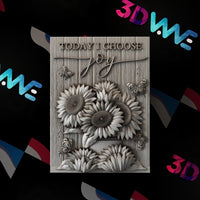 Thumbnail for Sunflowers Sign 3d stl - 3DWave.us