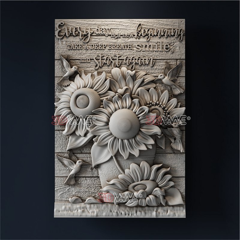 SUNFLOWERS SIGN gift 3DWave.us