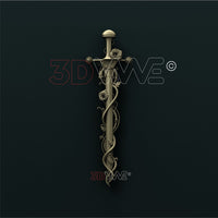 Thumbnail for SWORD WITH FLOWERS 3d stl 3DWave