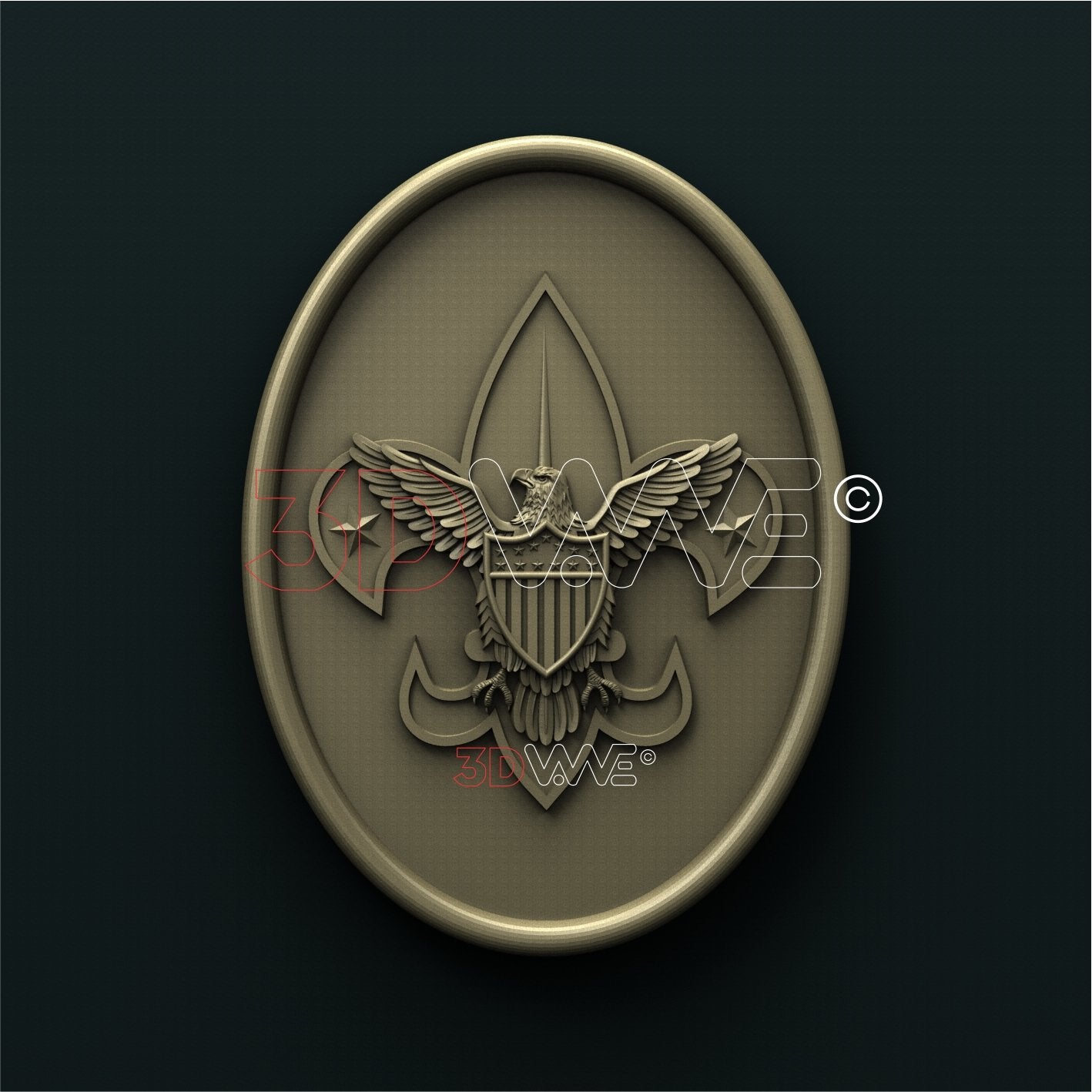 TENDERFOOT, BOY SCOUTS RANK 3D STL 3DWave