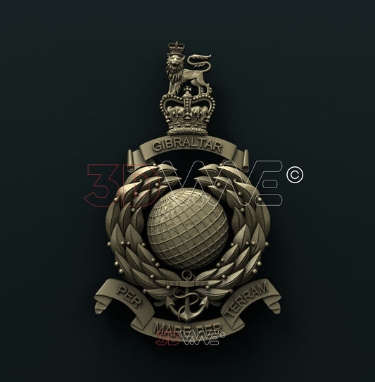 THE CORPS OF ROYAL MARINES, UK 3D STL 3DWave