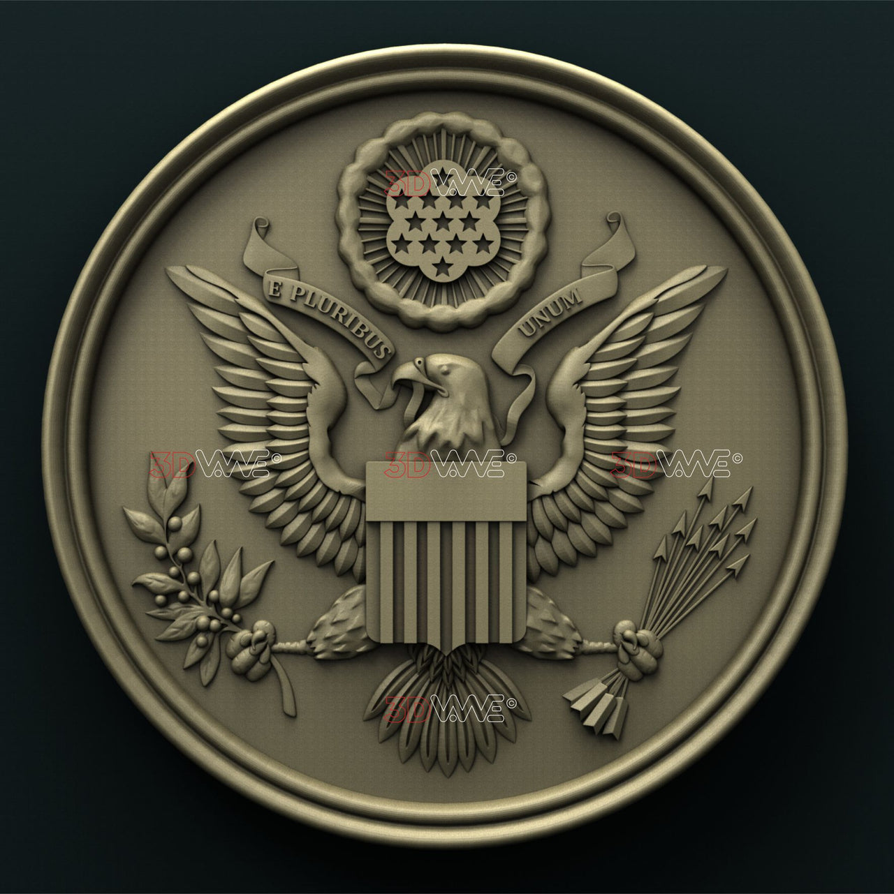 THE GREAT SEAL OF THE USA 3D STL 3DWave