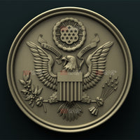 Thumbnail for THE GREAT SEAL OF THE USA 3D STL 3DWave