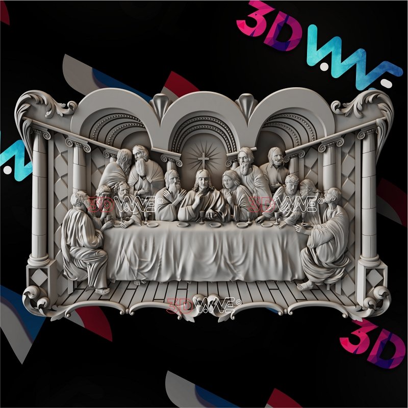 THE LAST SUPPER 3d stl 3DWave.us