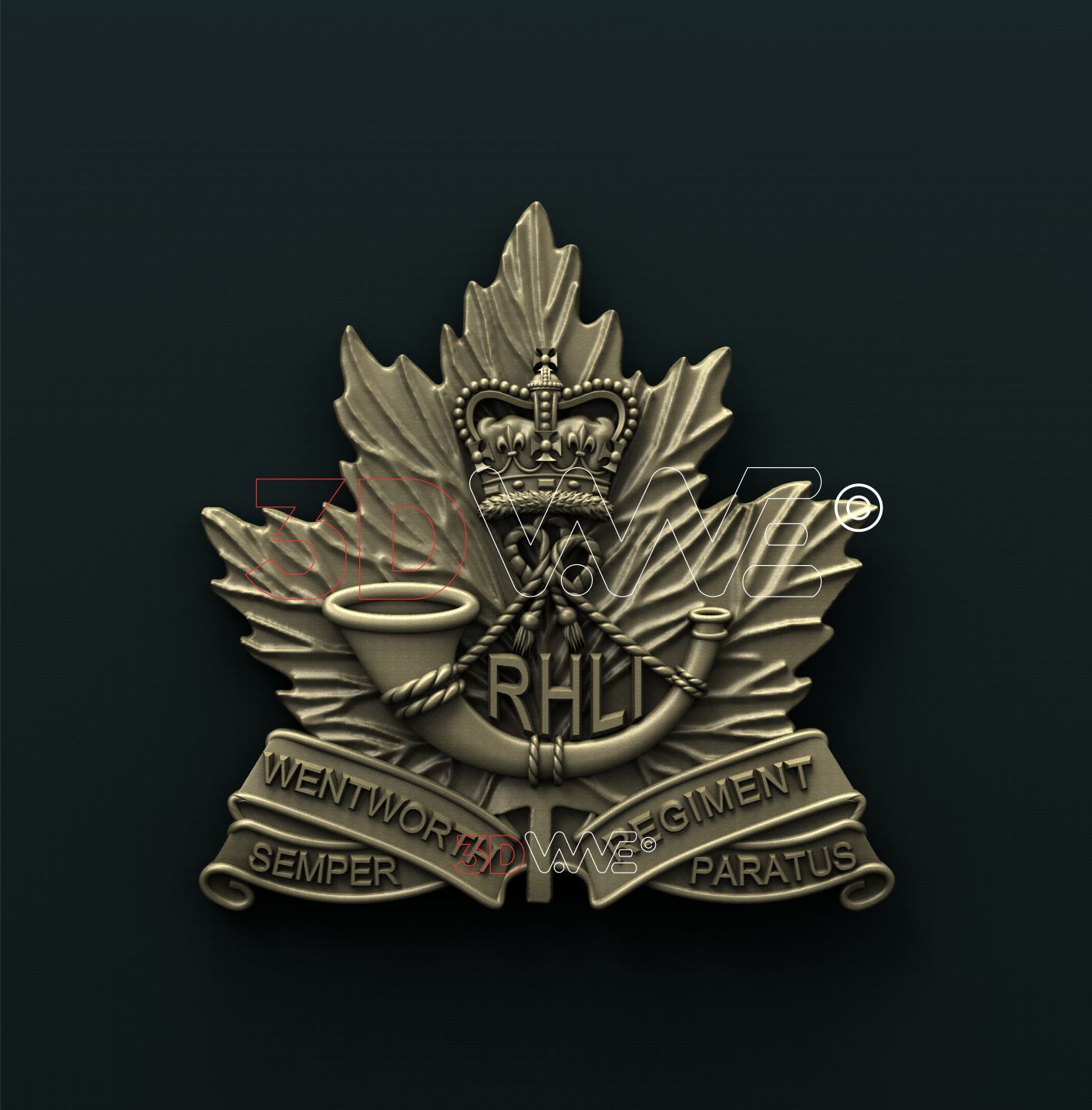 THE ROYAL CANADIAN HAMILTON LIGHT INFANTRY REGIMENT (Wentworth Regiment) 3D STL 3DWave
